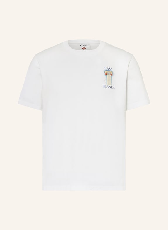 Casablanca T-shirt LA COLOMNE BIAŁY/ NIEBIESKI/ CZERWONY