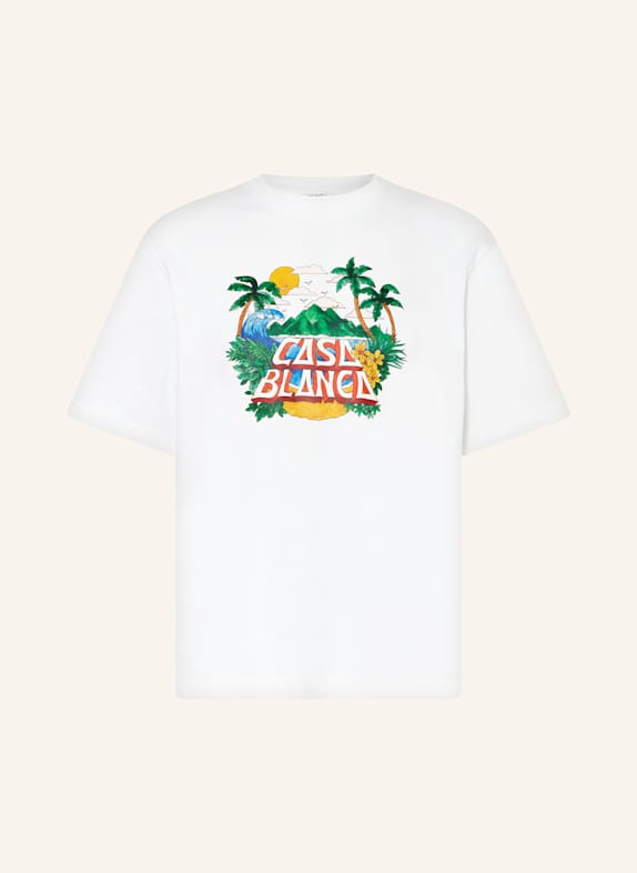 Casablanca T-shirt CASA BEACH WAVE BIAŁY