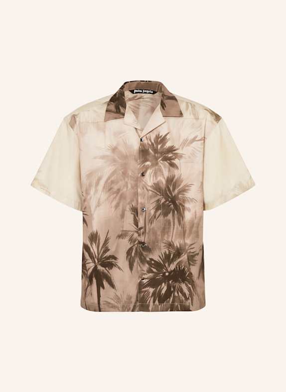 Palm Angels Resort shirt comfort fit BEIGE/ BLACK