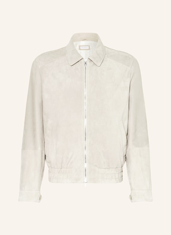 BRUNELLO CUCINELLI Lederjacke HELLBRAUN