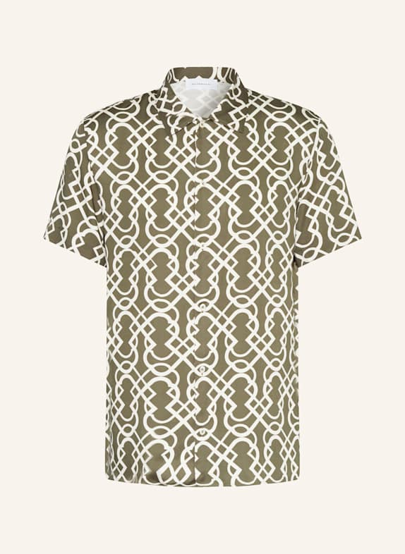 BALDESSARINI Kurzarm-Hemd EASY Slim Fit KHAKI/ ECRU
