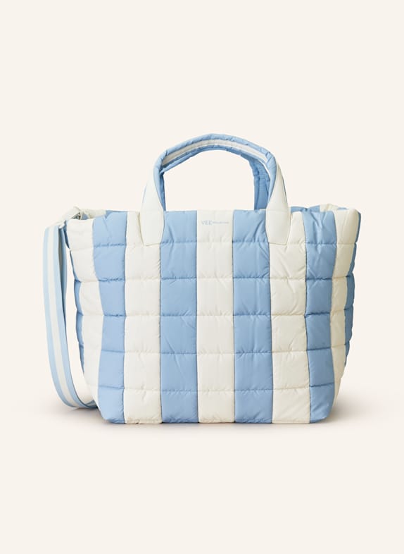 Vee Collective Weekend bag PORTER with pouch WHITE/ LIGHT BLUE