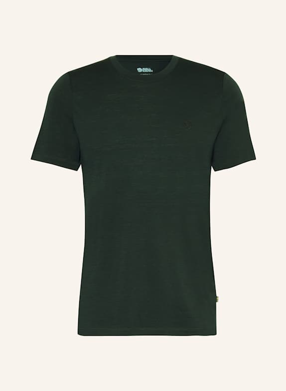FJÄLLRÄVEN T-Shirt ABISKO mit Merinowolle DUNKELBLAU