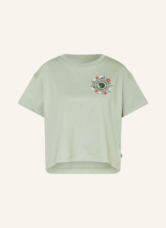 FJÄLLRÄVEN T-shirt FJÄLLBLOMSTER JASNOZIELONY