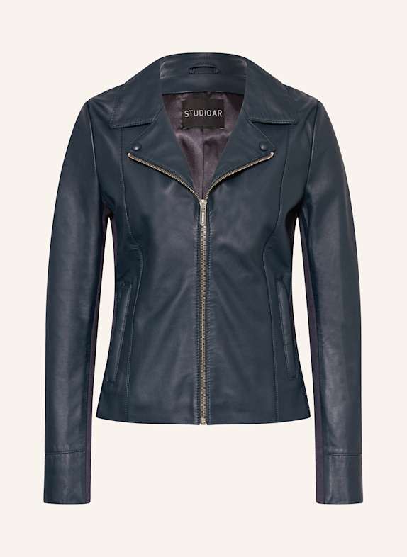 STUDIO AR Lederjacke JOSIE DUNKELBLAU