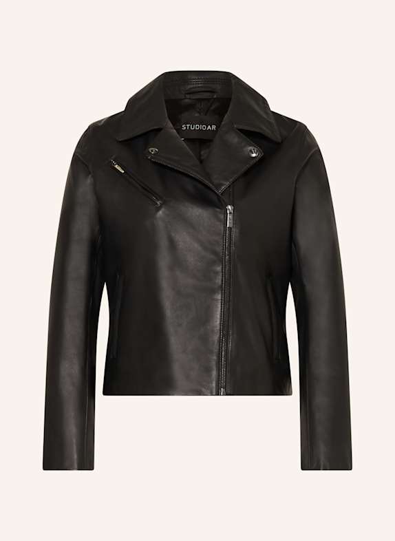 STUDIO AR Lederjacke RYLAN SCHWARZ