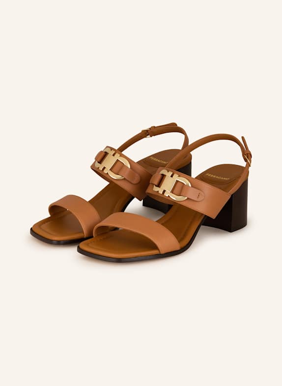 FERRAGAMO Sandaletten BRAUN