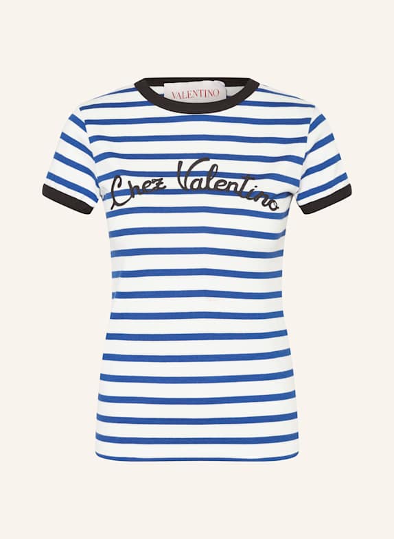 VALENTINO T-Shirt WEISS/ BLAU