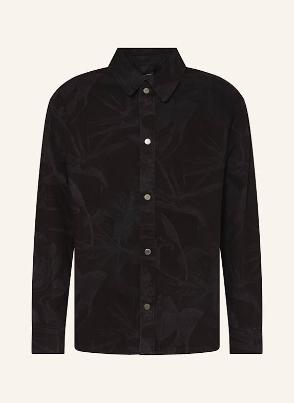 DAILY PAPER FLORAL LASER denim jacket BLACK