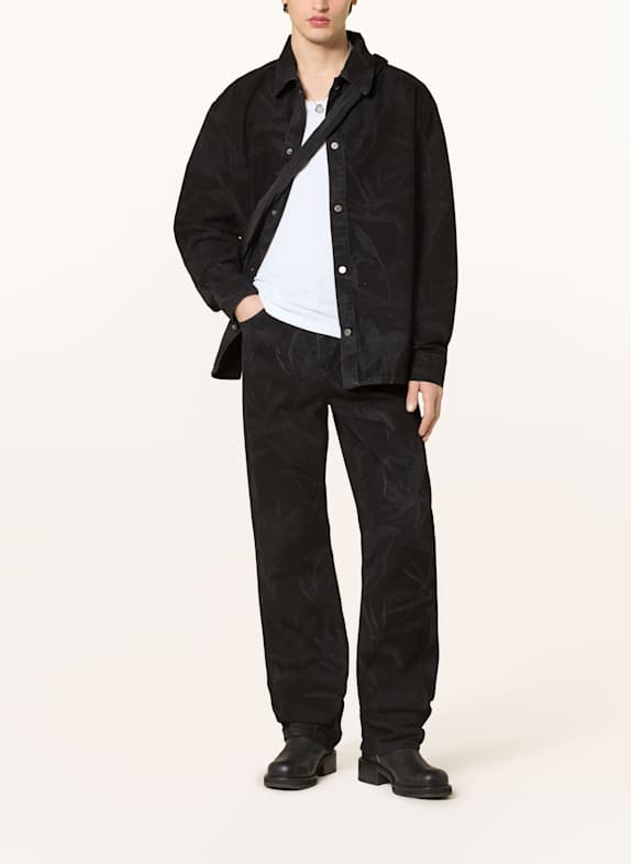 DAILY PAPER Jeansjas FLORAL LASER ZWART