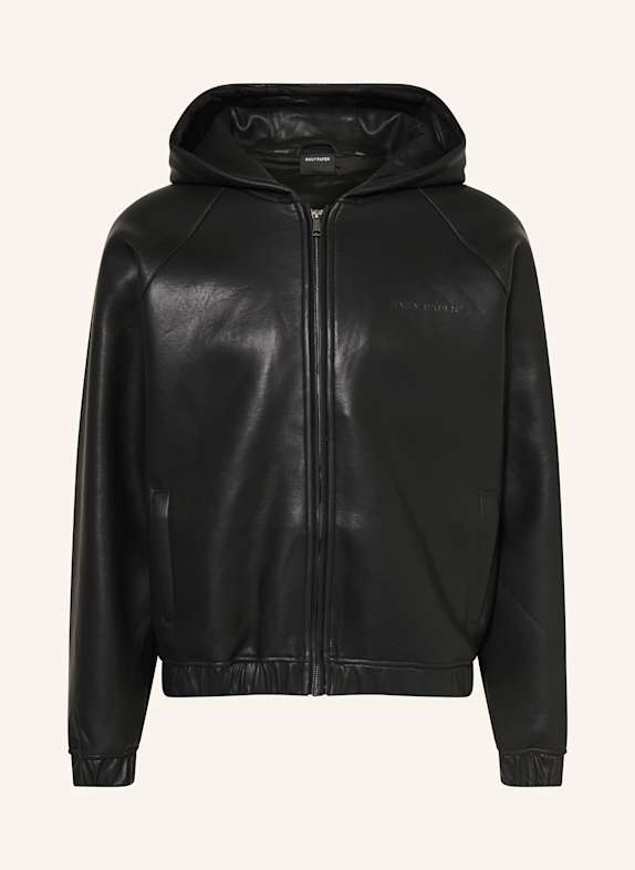 DAILY PAPER Jacket in leather look BLACK