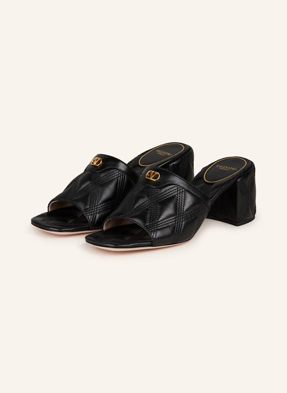 VALENTINO GARAVANI Mules QUILTIE 67 SCHWARZ