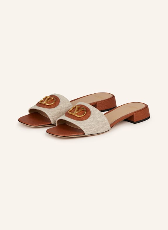 VALENTINO GARAVANI Mules VLOGO SIGNATURE BEIGE/ BRAUN