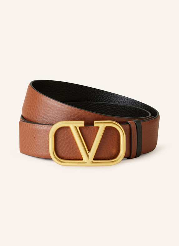 VALENTINO GARAVANI Ledergürtel zum Wenden SCHWARZ/ BRAUN