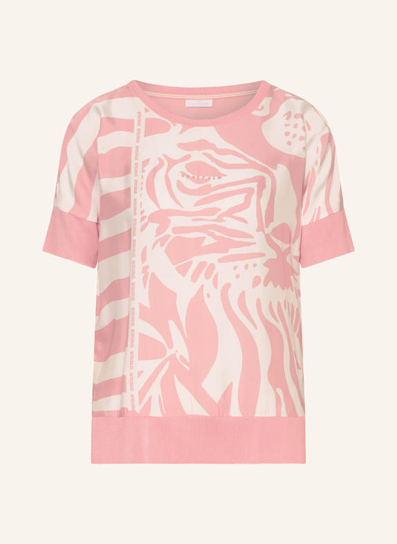 SPORTALM Blusenshirt im Materialmix ROSA/ HELLROSA