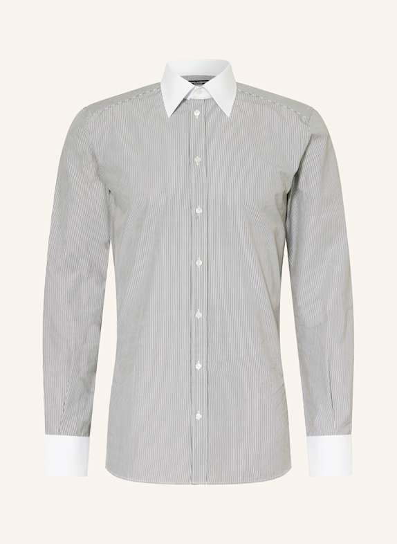 DOLCE & GABBANA Hemd Slim Fit DUNKELBLAU/ WEISS