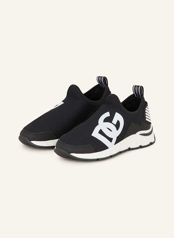 DOLCE & GABBANA Slip-on-Sneaker DUNKELBLAU/ WEISS