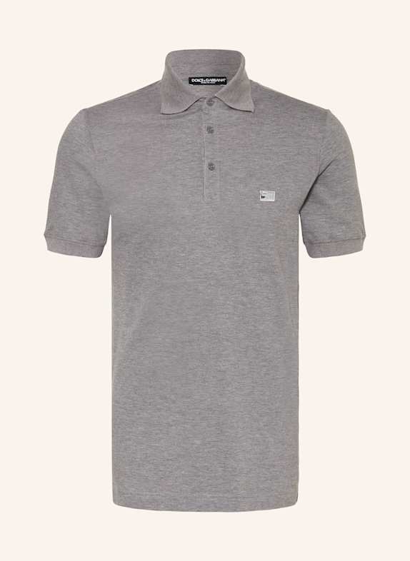 DOLCE & GABBANA Piqué-Poloshirt GRAU