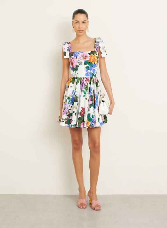 DOLCE & GABBANA Kleid WEISS / BLAU / GRÜN