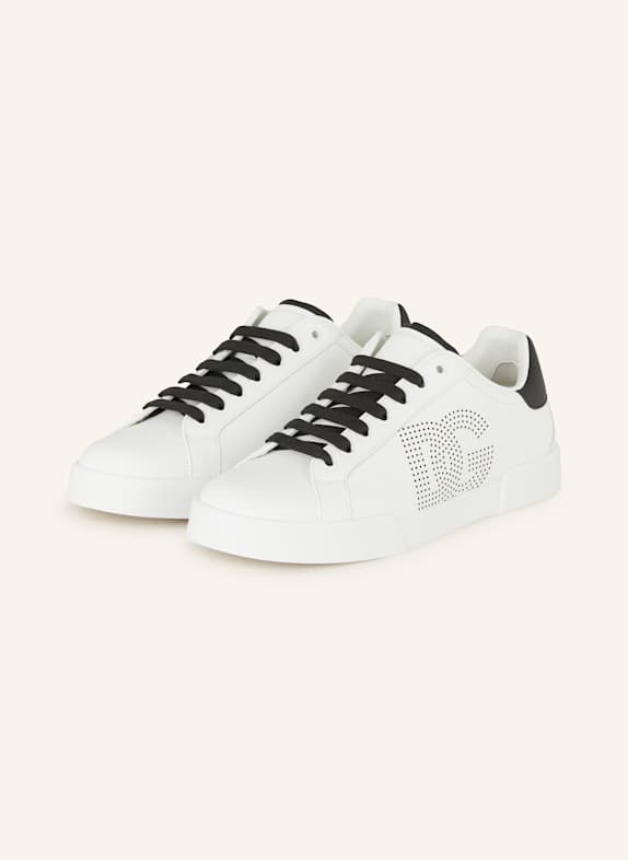 DOLCE & GABBANA Sneaker PORTOFINO WEISS/ SCHWARZ
