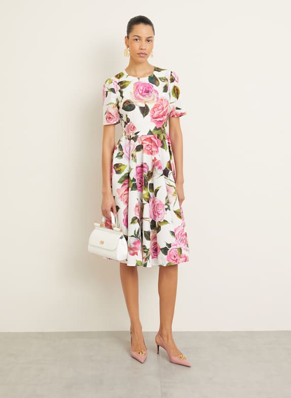 DOLCE & GABBANA Dress WHITE/ PINK/ GREEN