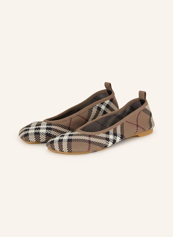 BURBERRY Ballerinas OLIV/ SCHWARZ/ DUNKELROT