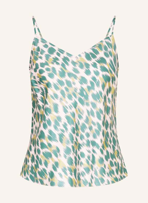 ERES Pajama top AWARA in silk TEAL/ LIGHT PINK/ DARK YELLOW