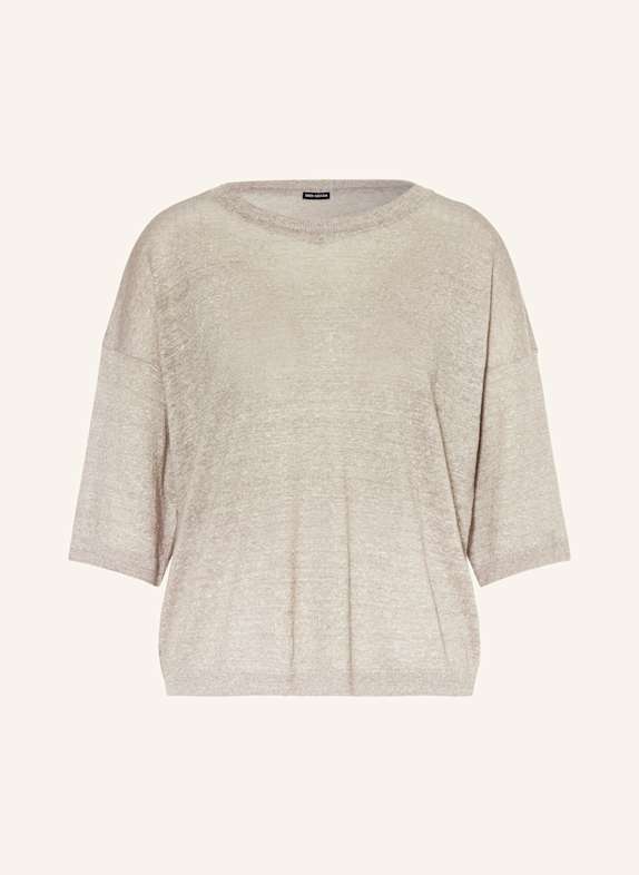 IRIS von ARNIM T-Shirt VENERA mit Leinen HELLBRAUN