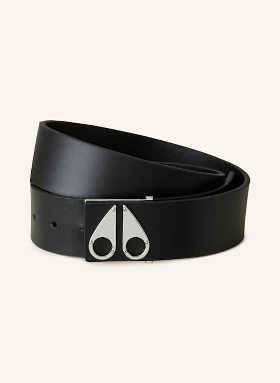 MOOSE KNUCKLES Ledergürtel SCHWARZ