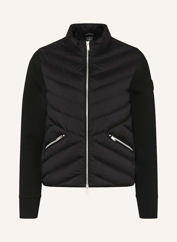 MOOSE KNUCKLES Daunenjacke im Materialmix SCHWARZ