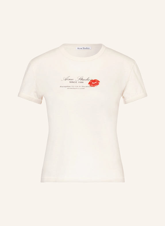 Acne Studios T-shirt KREMOWY/ CZARNY