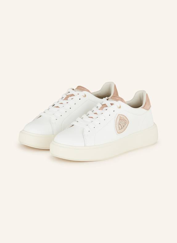 Blauer Sneaker VENUS mit Schmucksteinen WEISS