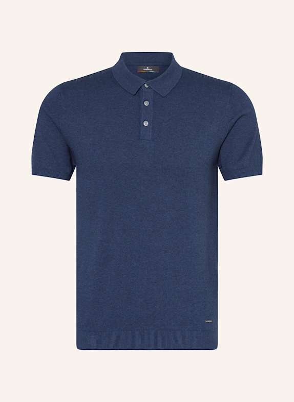 RAGMAN Knitted polo shirt DARK BLUE