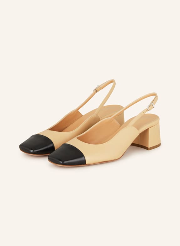 UNÜTZER Slingpumps BEIGE/ SCHWARZ