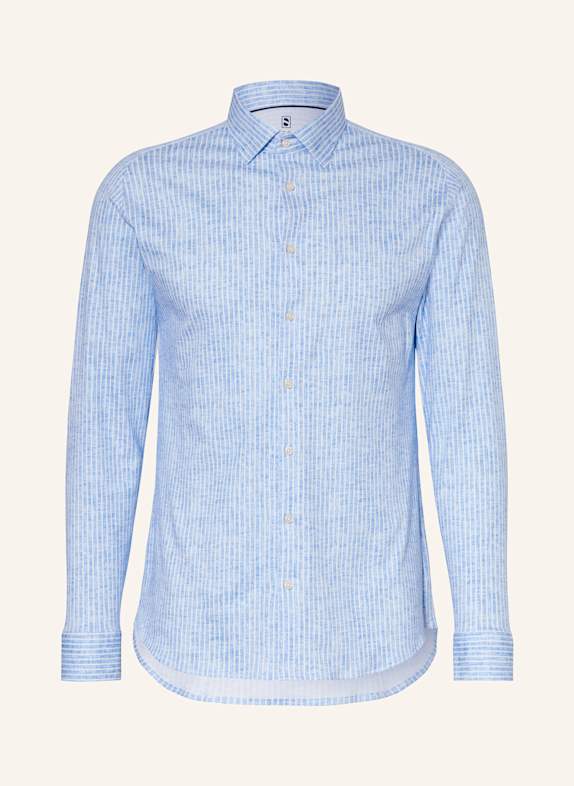 DESOTO Jerseyhemd Slim Fit WEISS/ BLAU