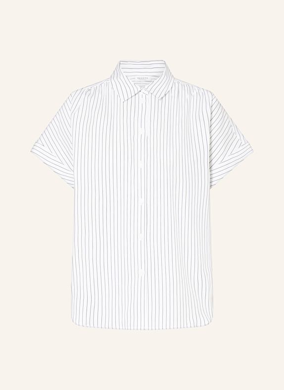 DESOTO Blusenshirt DUNKELBLAU/ WEISS