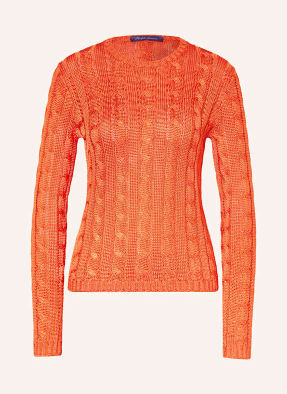 RALPH LAUREN Collection Seidenpullover ORANGE