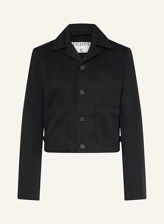 Filippa K Jacke mit Leinen SCHWARZ