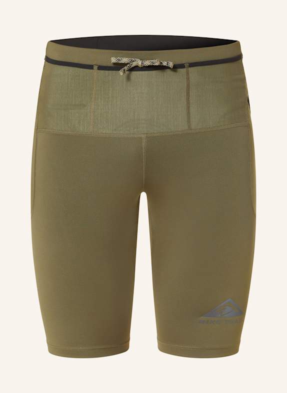 Nike 2-in-1-Lauf-Tights TRAIL LOVA LOOPS OLIV/ SCHWARZ/ CAMEL