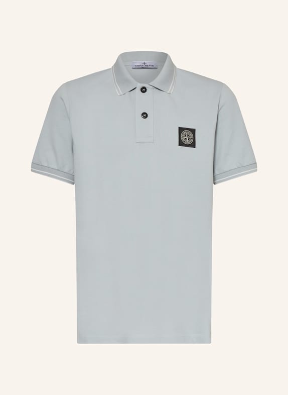 STONE ISLAND JUNIOR Piqué-Poloshirt BLAUGRAU