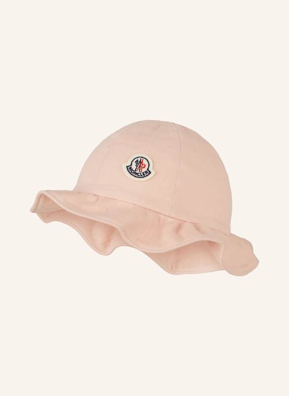 MONCLER enfant Kapelusz z muślinu JASNORÓŻOWY