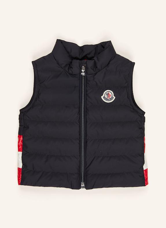 MONCLER enfant Daunenweste CLIFF DUNKELBLAU/ ROT/ CREME