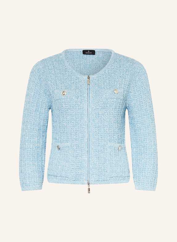 monari Strickjacke mit Glitzergarn HELLBLAU