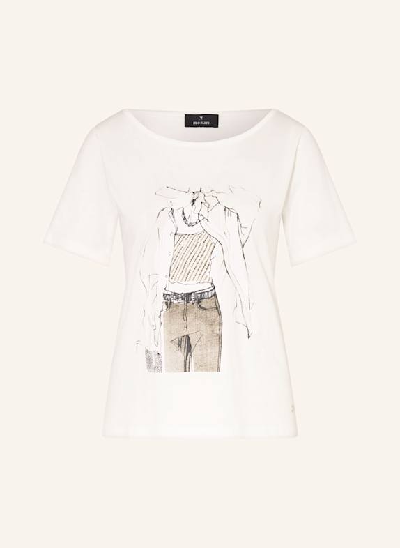 monari T-Shirt mit Schmucksteinen WEISS