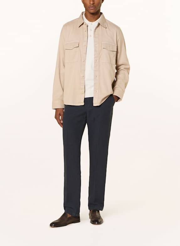 OLYMP Overshirt Casual regular fit med hør BEIGE