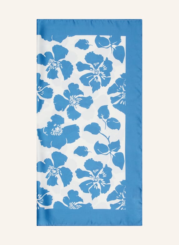 OLYMP Seidentuch BLAU/ WEISS