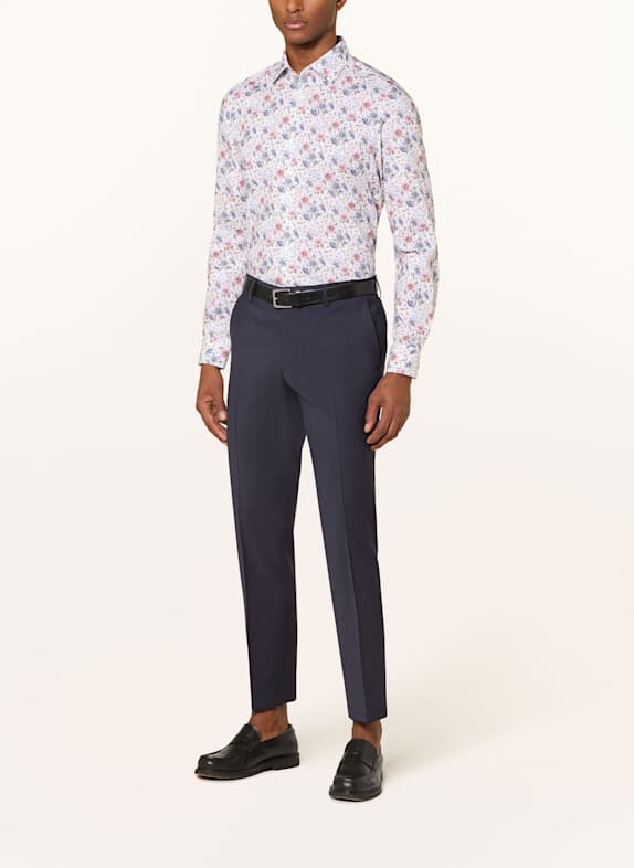 OLYMP Hemd Level Five body fit WEISS / BLAUGRAU / ROSA