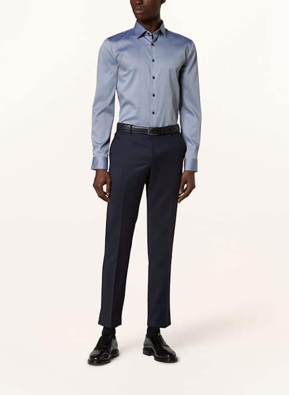 OLYMP Hemd No. Six super slim fit BLAU / DUNKELBLAU