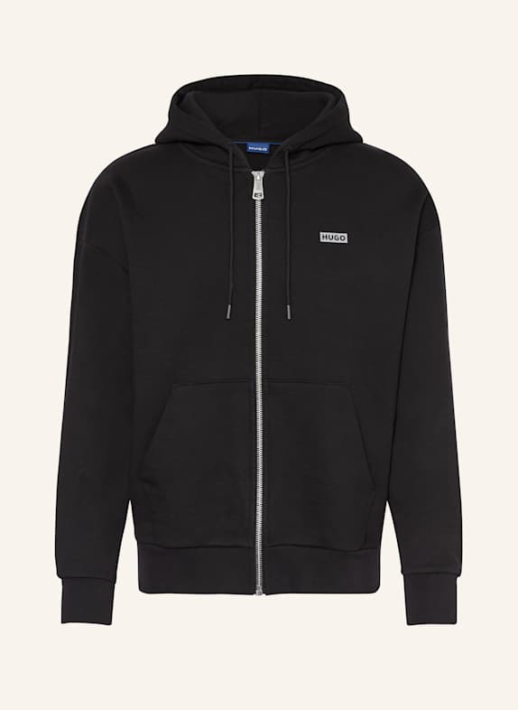 HUGO BLUE Oversized sweat jacket NARDIMEZ BLACK