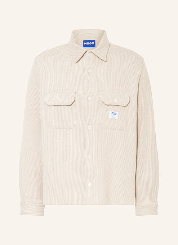 HUGO BLUE Overshirt EKYNONE BEIGE/ CREME